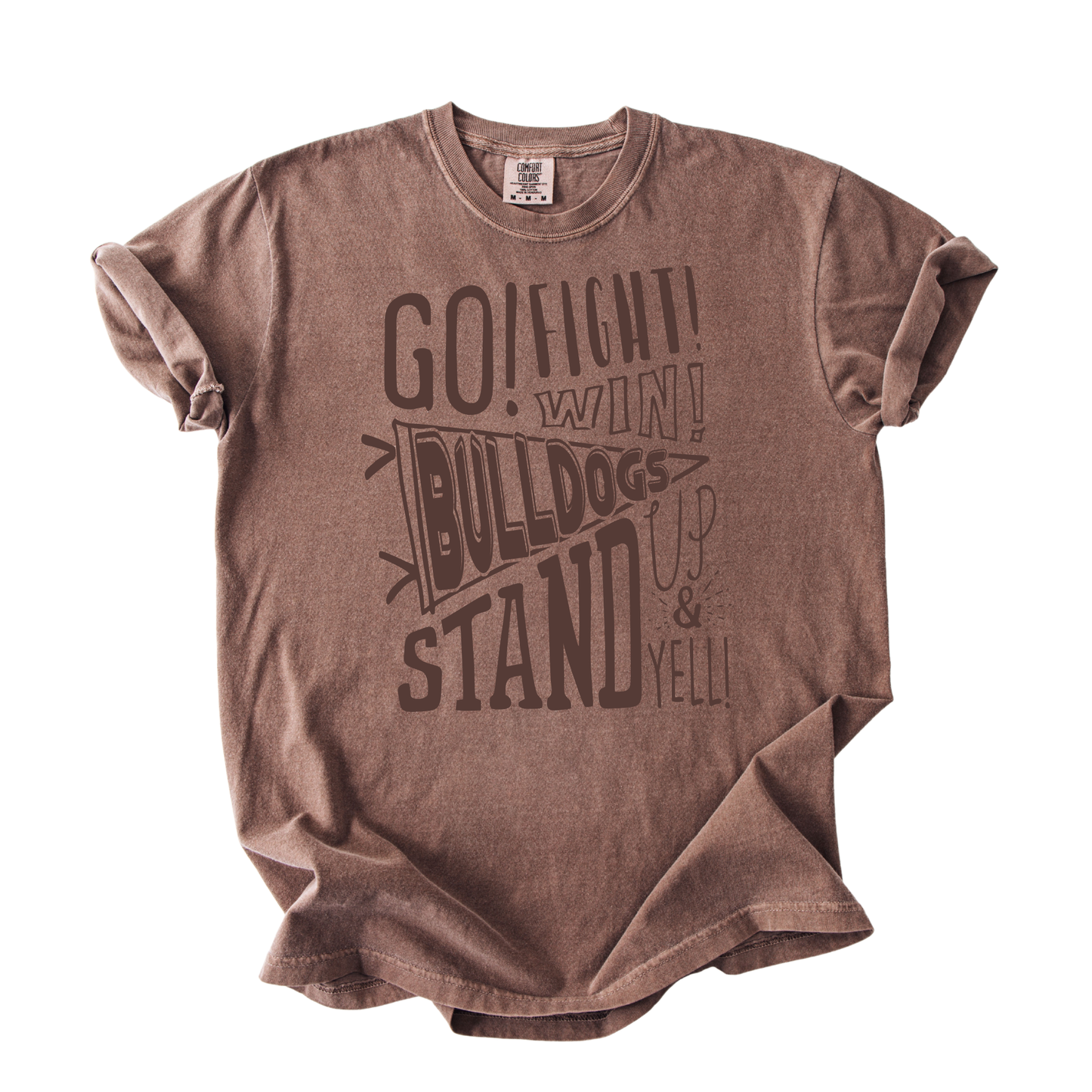 1717 GO FIGHT WIN BULLDOGS- ESPRESSO