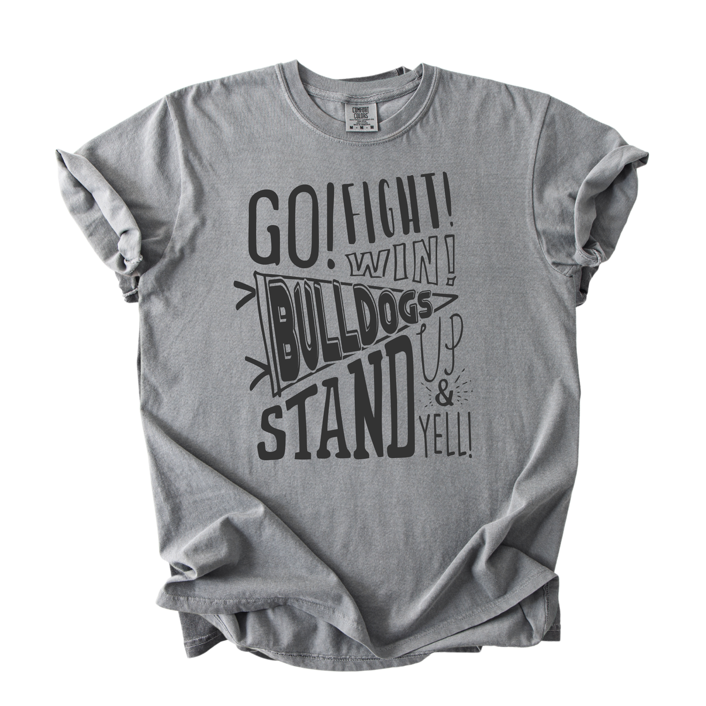 1717 GO FIGHT WIN BULLDOGS- GREY