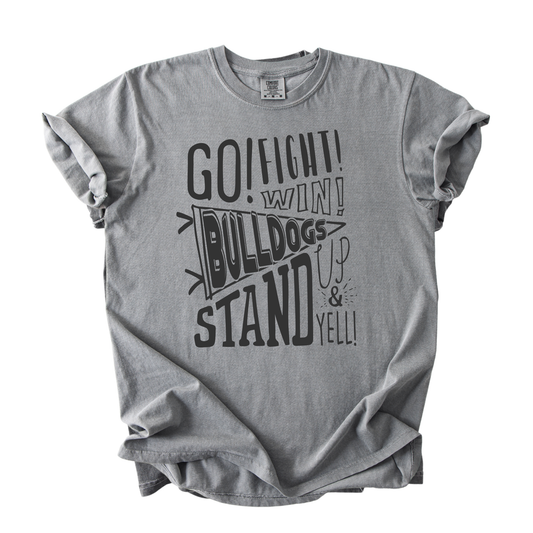 1717 GO FIGHT WIN BULLDOGS- GREY