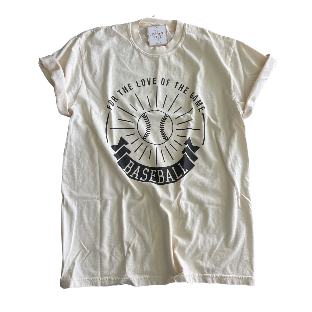 ADULT M- FOR THE LOVE OF BASEBALL- COMFORT COLOR TEE- RTS