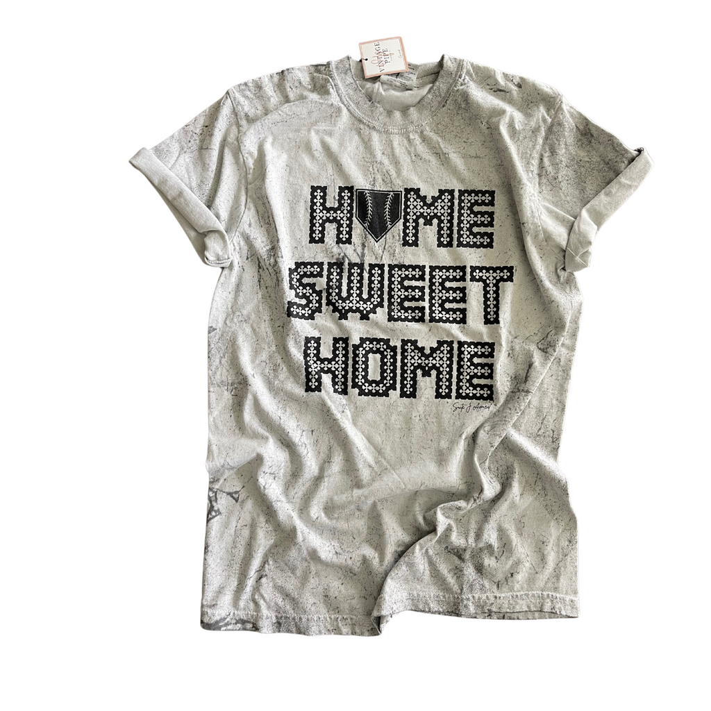 ADULT SMALL- HOME SWEET HOME BASEBALL- COMFORT COLOR BLAST TEE- RTS