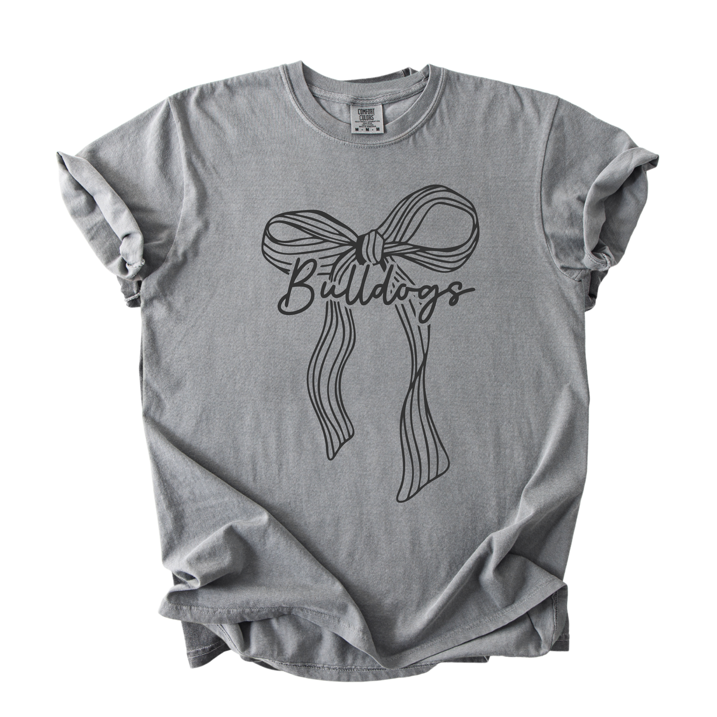 1717 COQUETTE BOW BULLDOGS- GREY