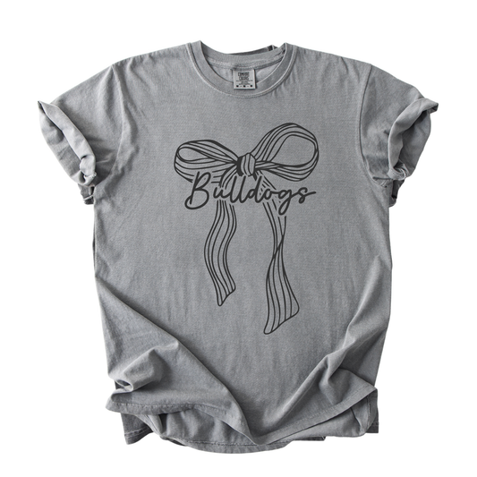 1717 COQUETTE BOW BULLDOGS- GREY