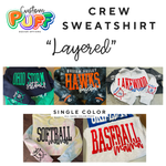LAYERED PUFF DESIGN: Unisex Crew Sweatshirt