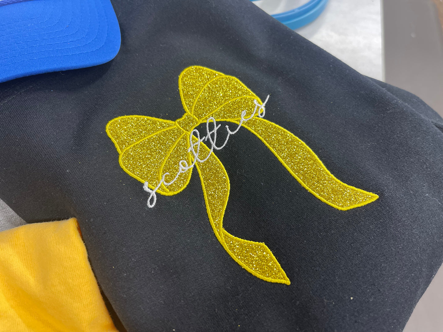 18000 CUSTOM Glitter Bow Embroidered Sweatshirts
