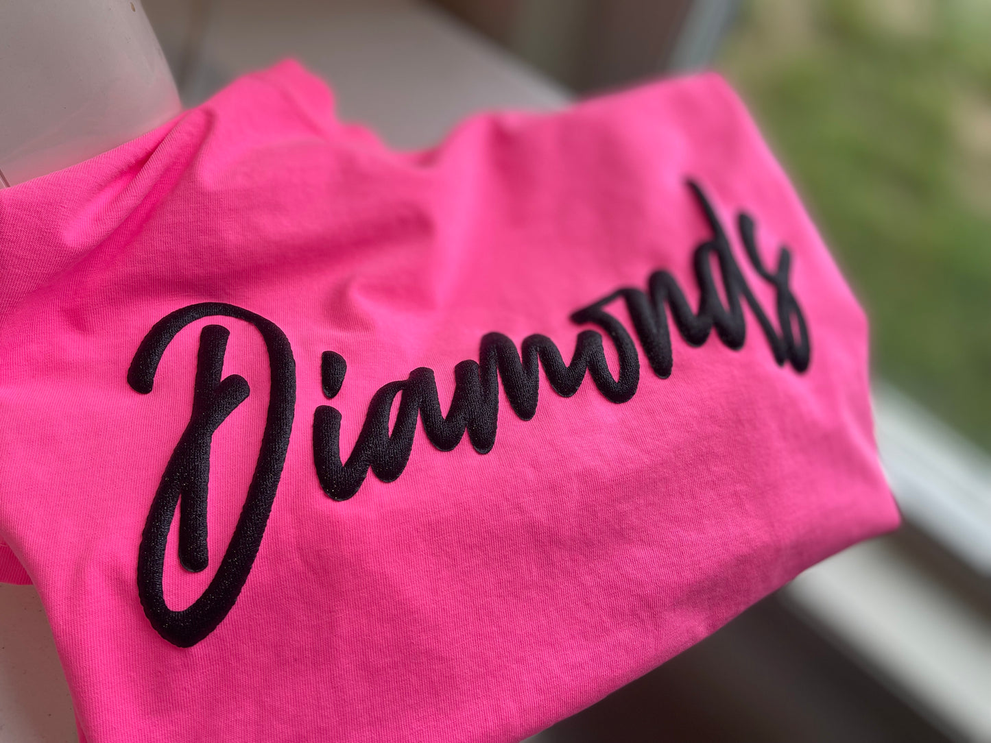 BISON SCRIPT GLITTER PUFF *COMFORT COLOR* TANKS, TEES AND LONG SLEEVE TEES