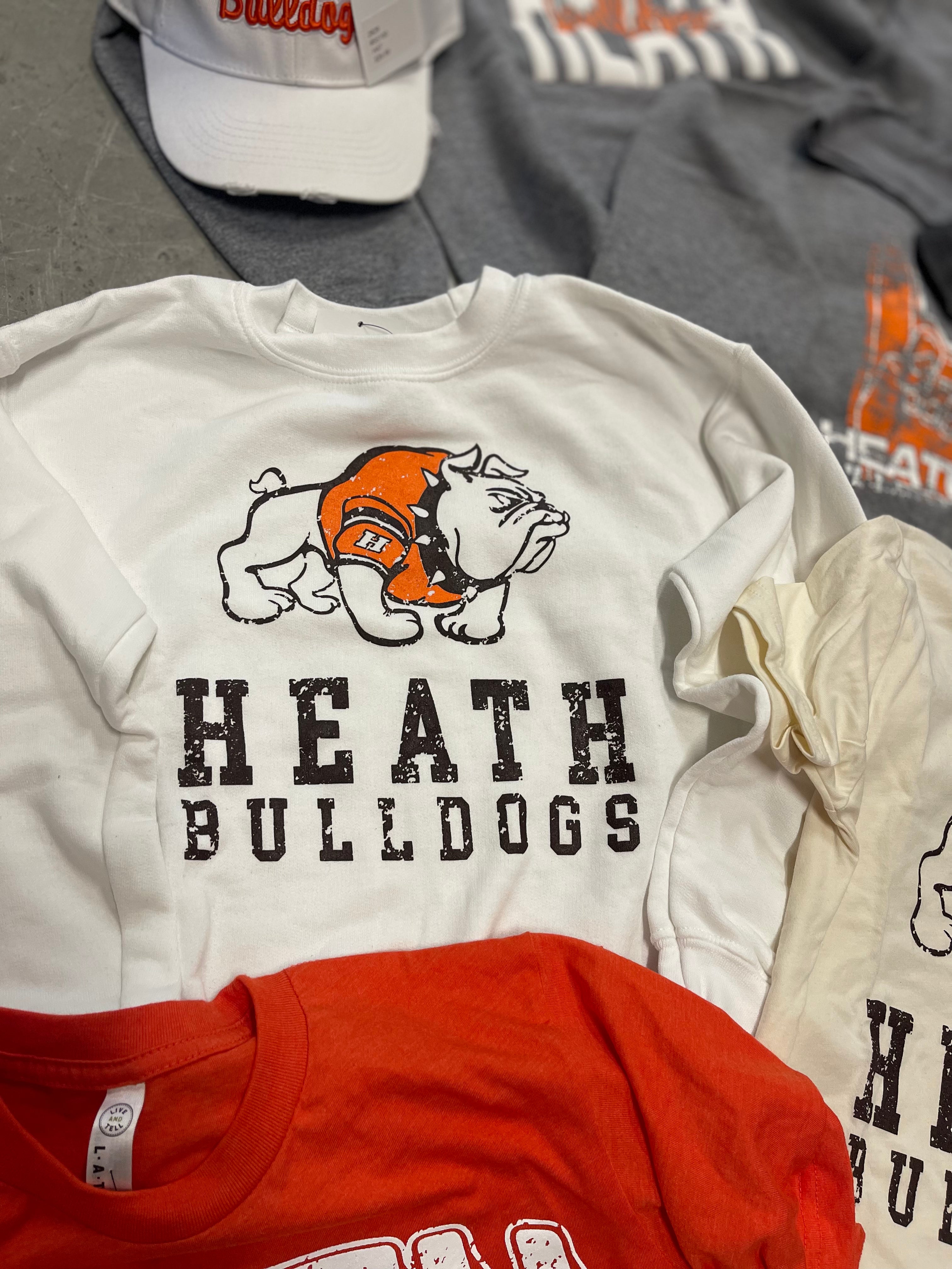 YOUTH HEATH BULLDOGS MASCOT SWEATSHIRTS- (YS-1, YXL-3) RTS