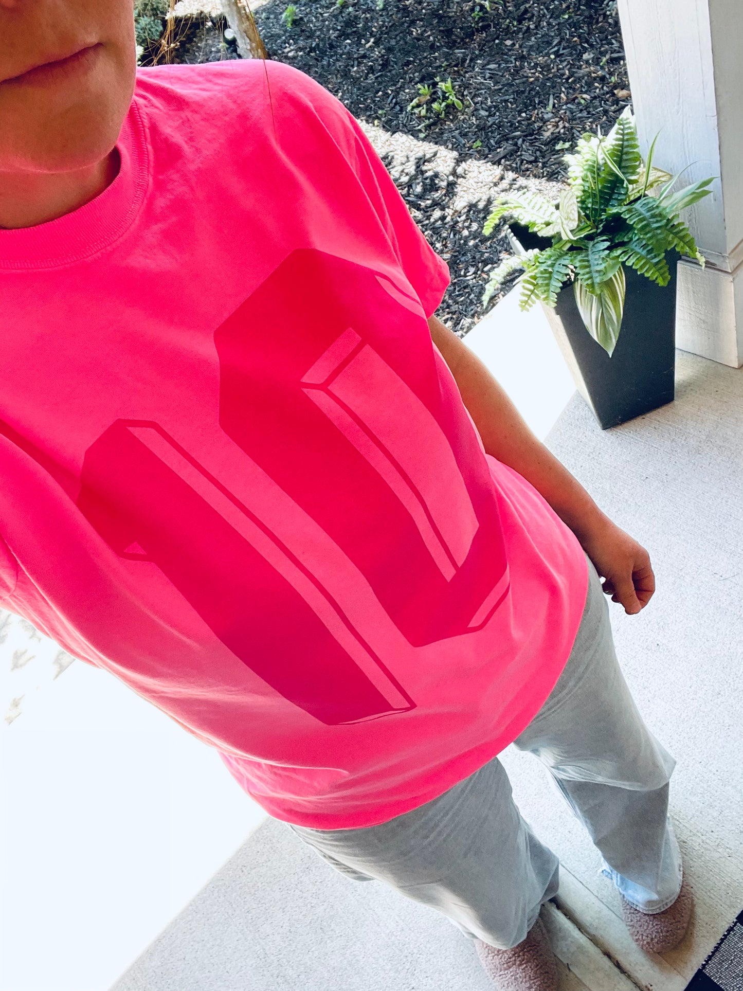 NEON DROP SHADOW NUMBER Tees- BRIGHTS
