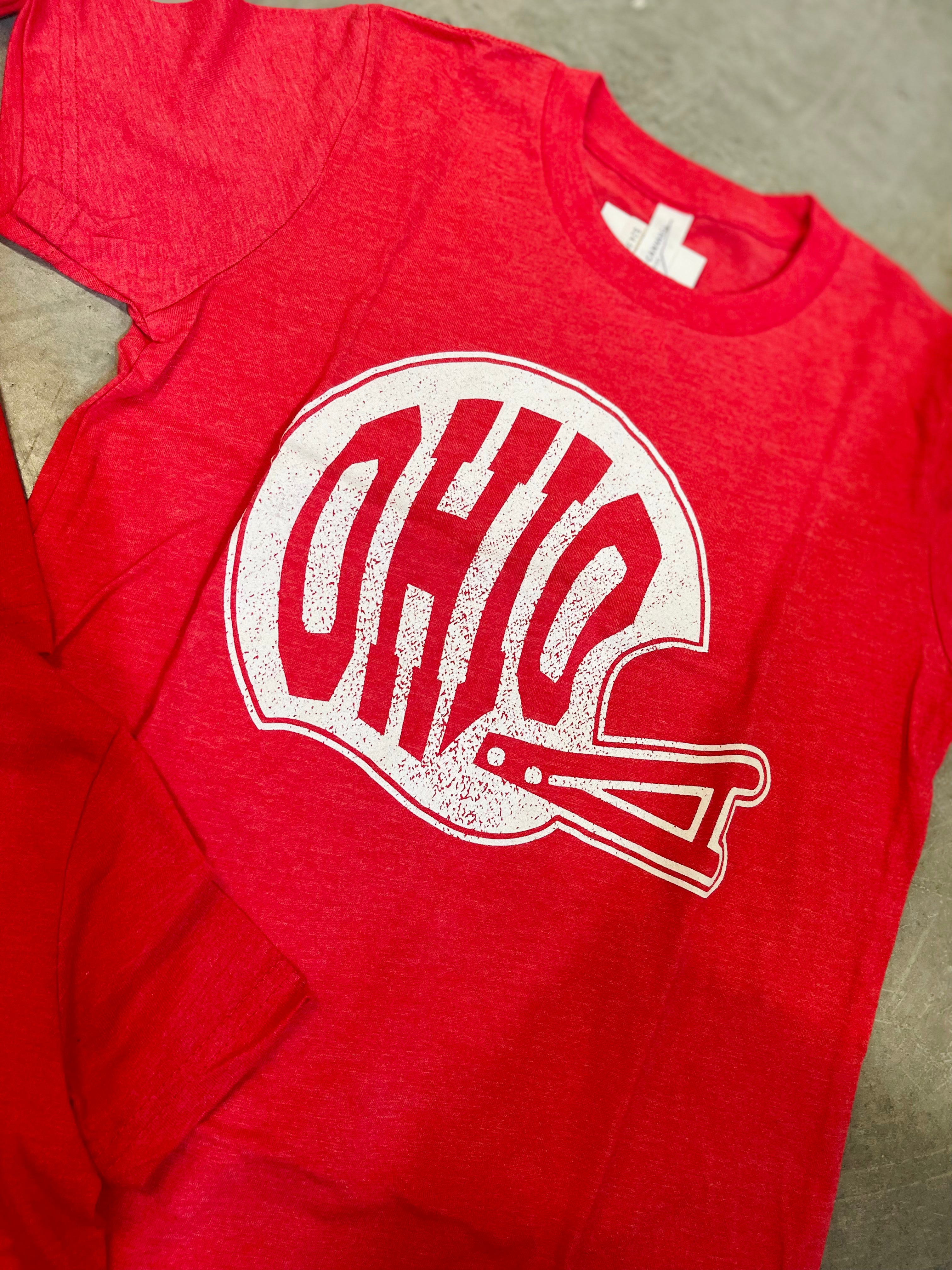 Ohio Helmet Tees (2T, 3T, YS, YM, YL, 3X)