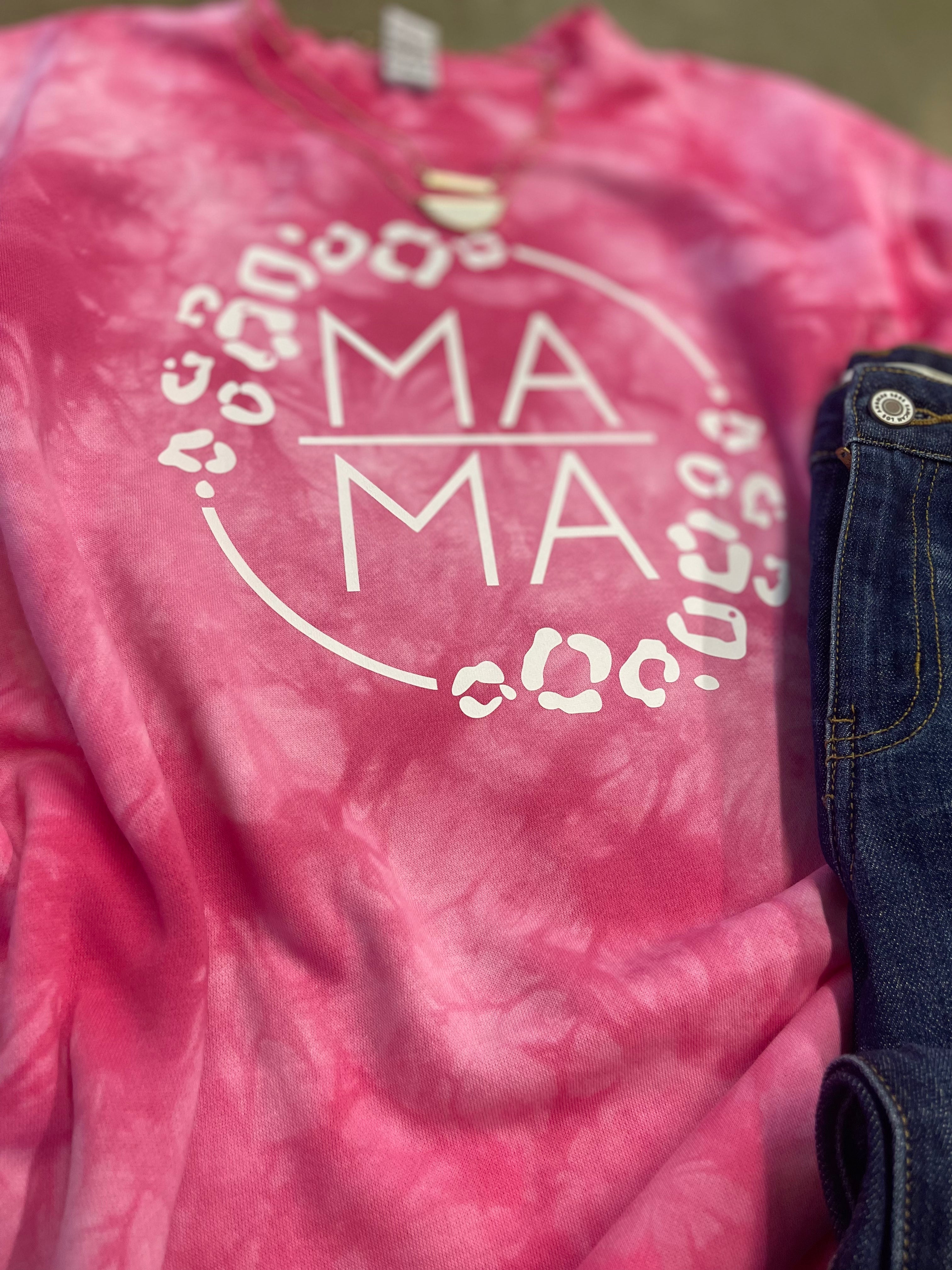 SUPER Comfy, Tie Dye Mama Sweatshirt