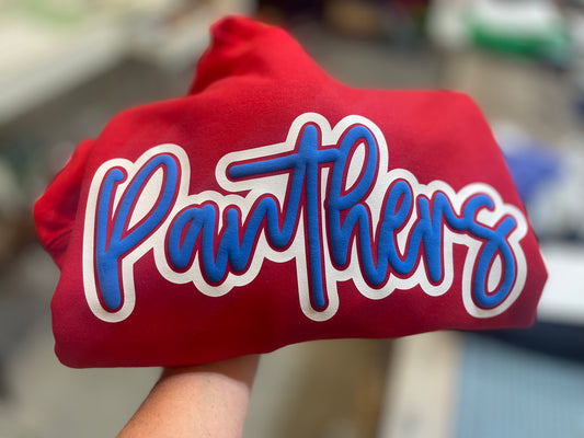 SINGLE SCRIPT PUFF DESIGN: Unisex Hoodie