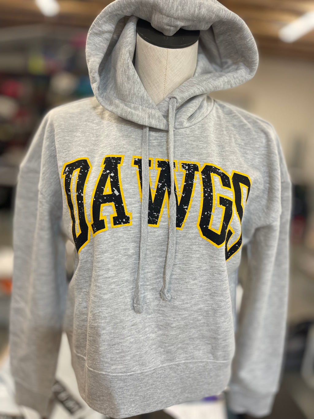 Ladies S- DAWGS- CROPPED HOODIE- RTS (people tend to size up one in these)