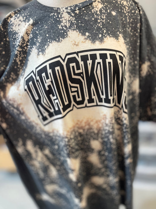 ** Bleached Redskins Tee- RTS (3X-2)
