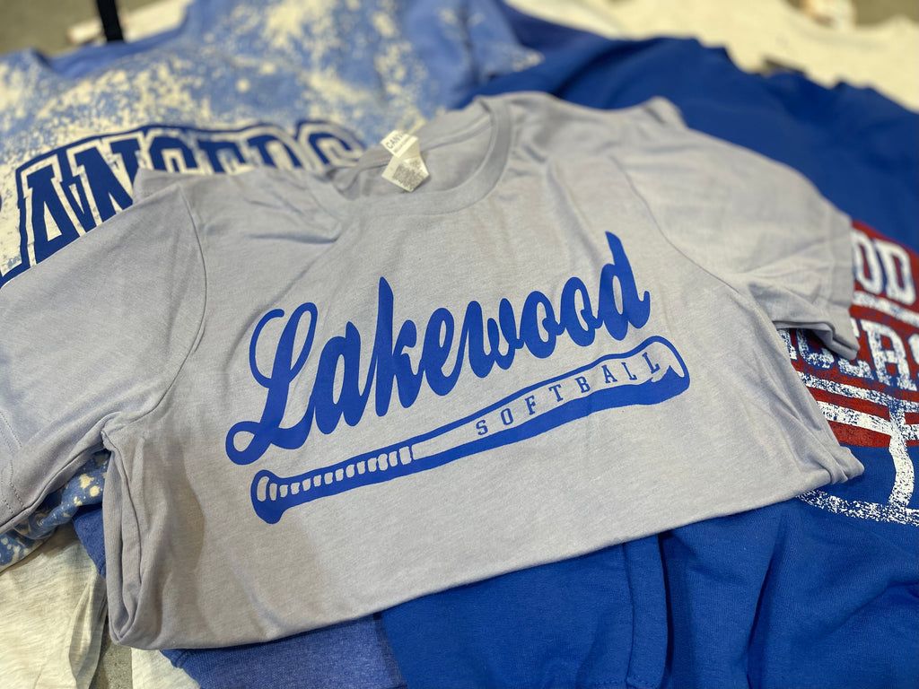 Lakewood Softball Light Blue Tone on Tone Tees- RTS (S-1, M-2, XL-1)