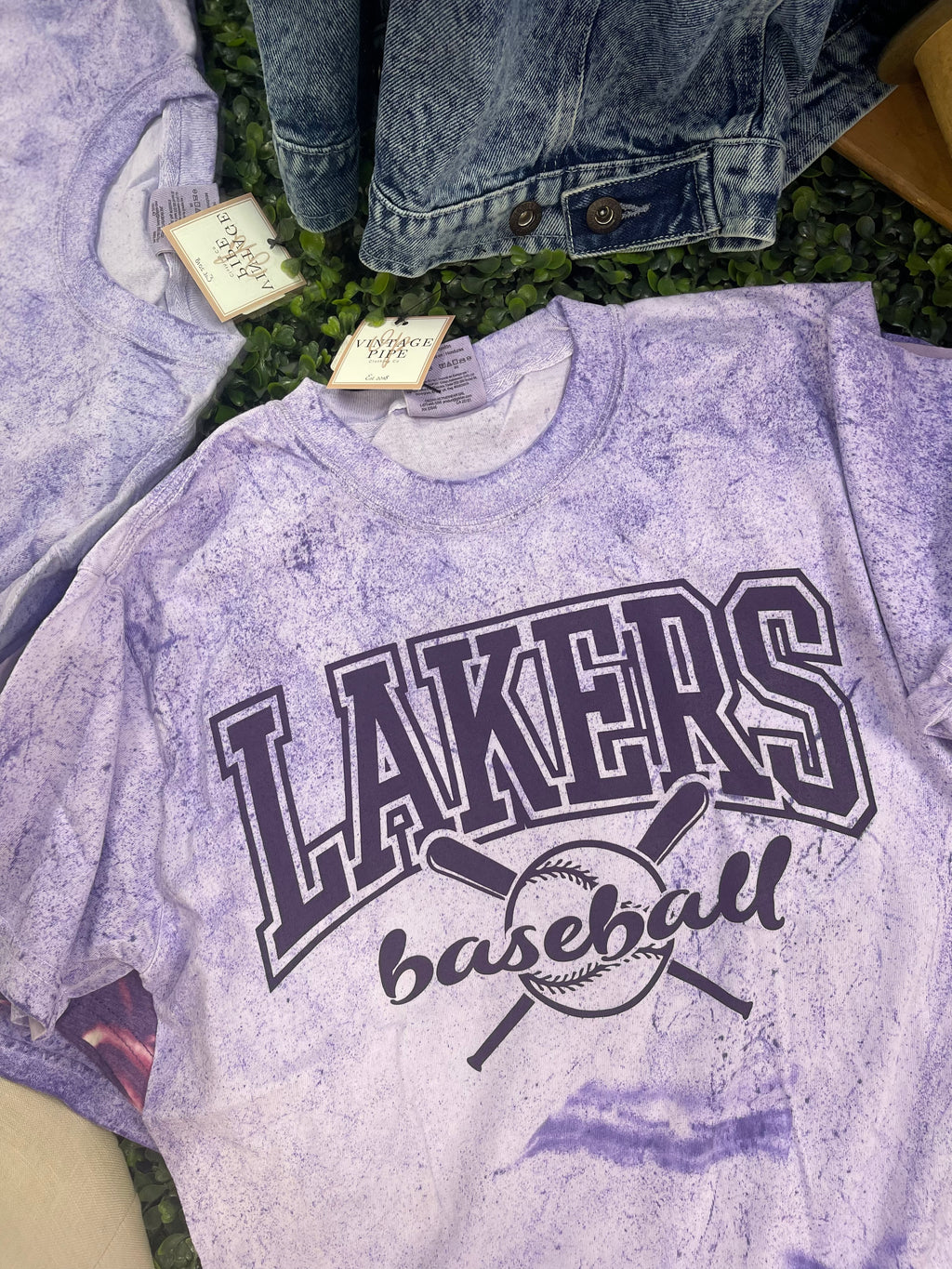 ADULT SMALL- MILLERSPORT LAKERS BASEBALL- COMFORT COLOR BLAST TEE- RTS