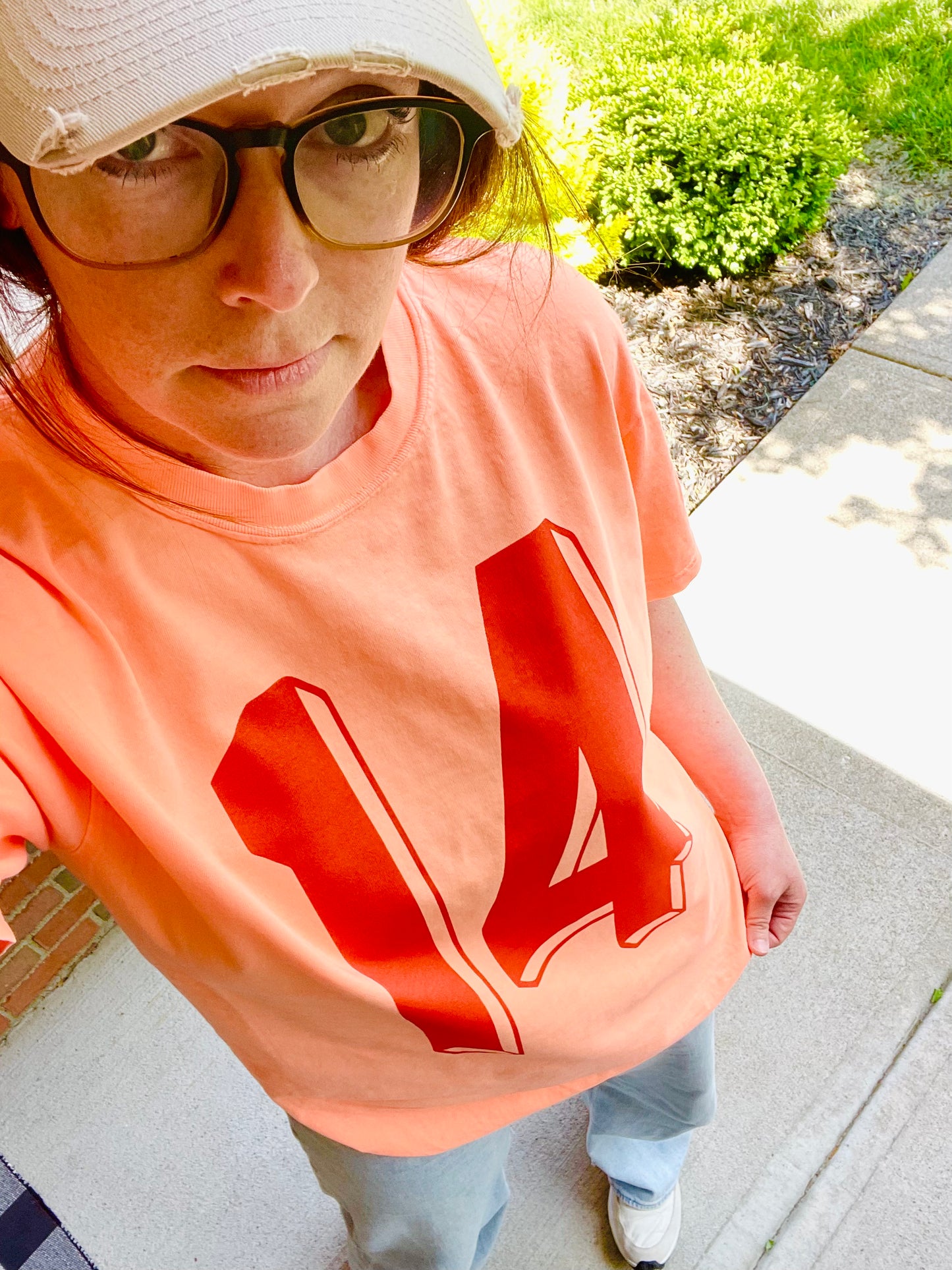 NEON DROP SHADOW NUMBER Tees- BRIGHTS