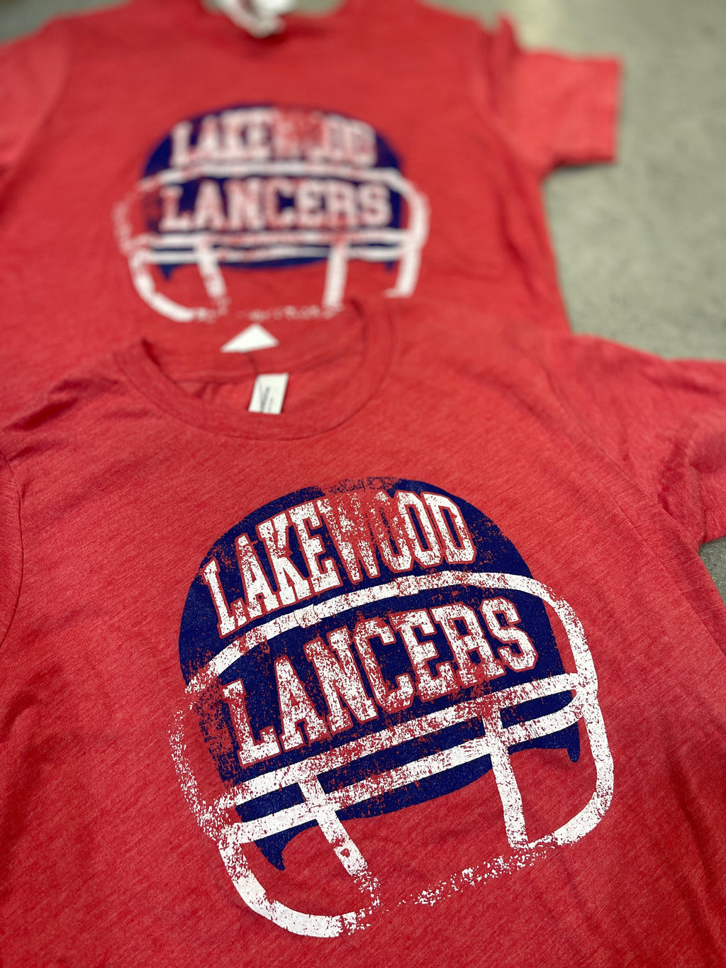Lakewood Lancers Helmet Tee- RTS (YM, YL)