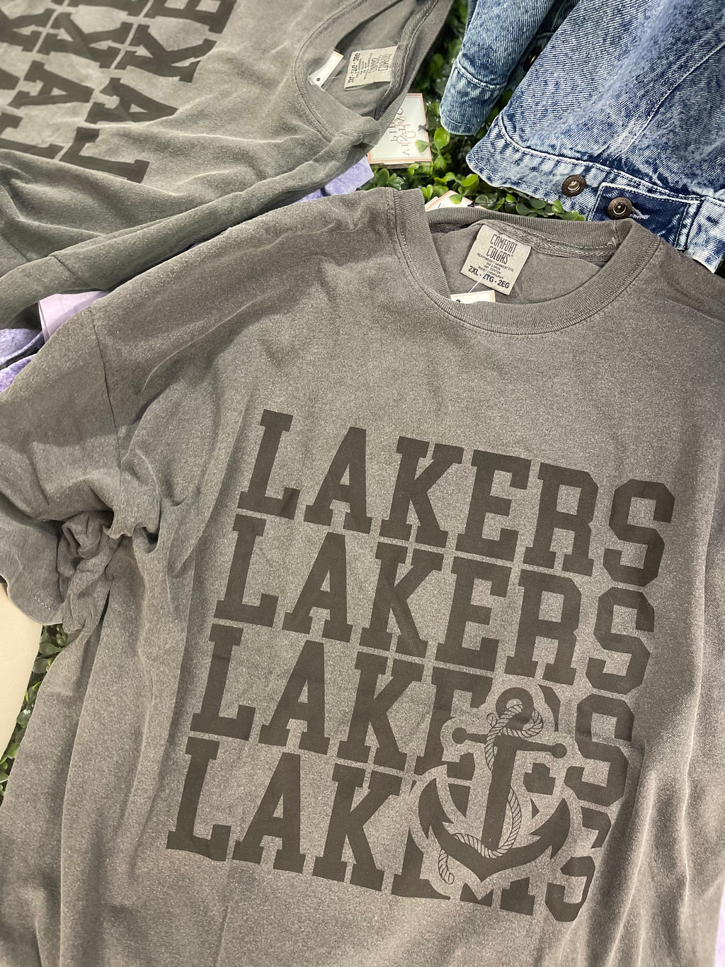 ADULT 2X- MILLERSPORT LAKERS STACKED- COMFORT COLOR TEE- RTS