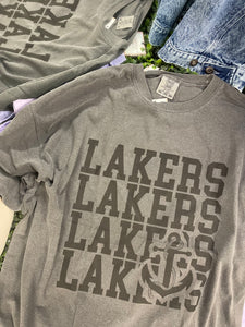 ADULT 2X- MILLERSPORT LAKERS STACKED- COMFORT COLOR TEE- RTS