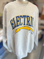 ADULT XLARGE- PHILO ELECTRICS 90'S- ASH CREW SWEATSHIRT- RTS