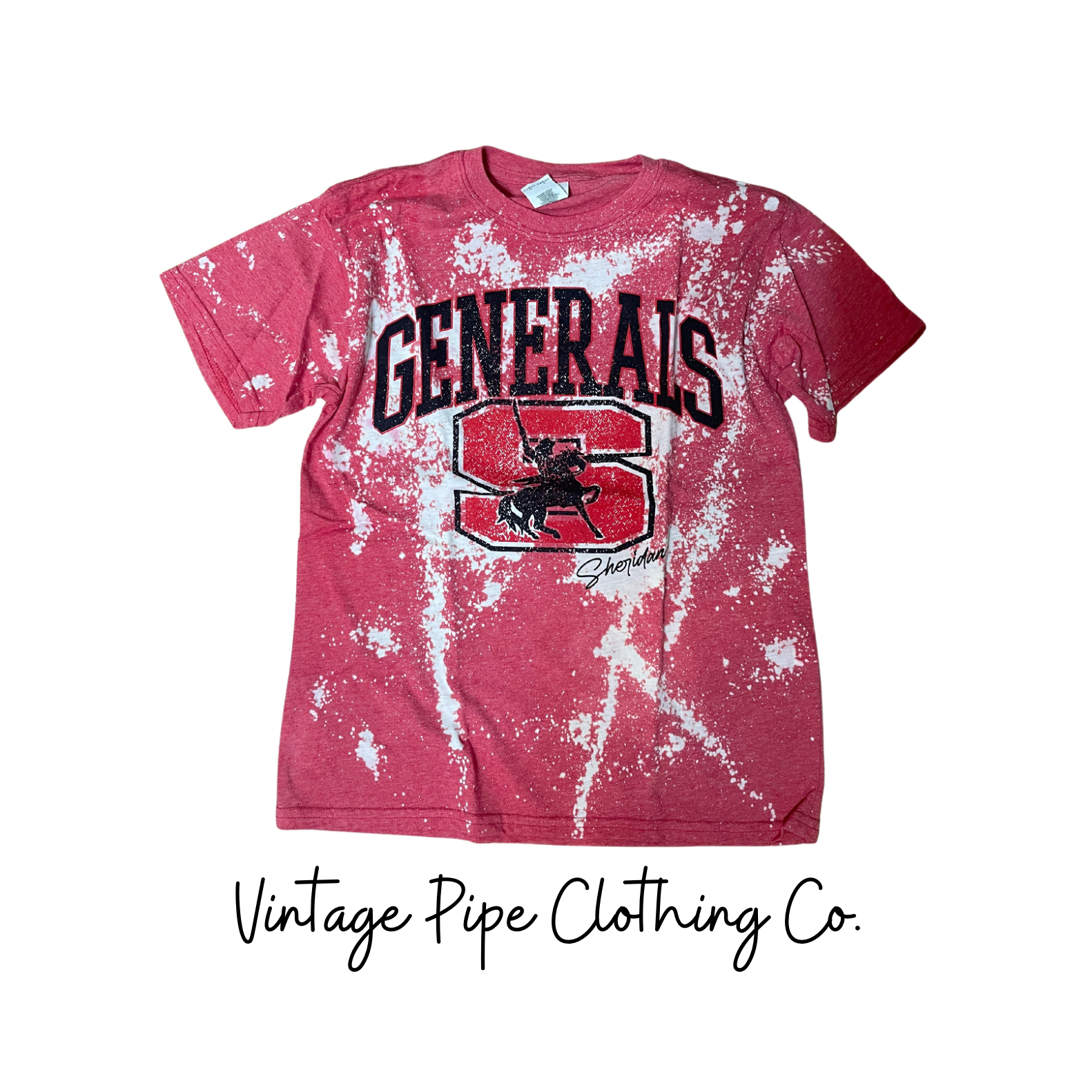 90’s Bleached Tee- Generals (Red)