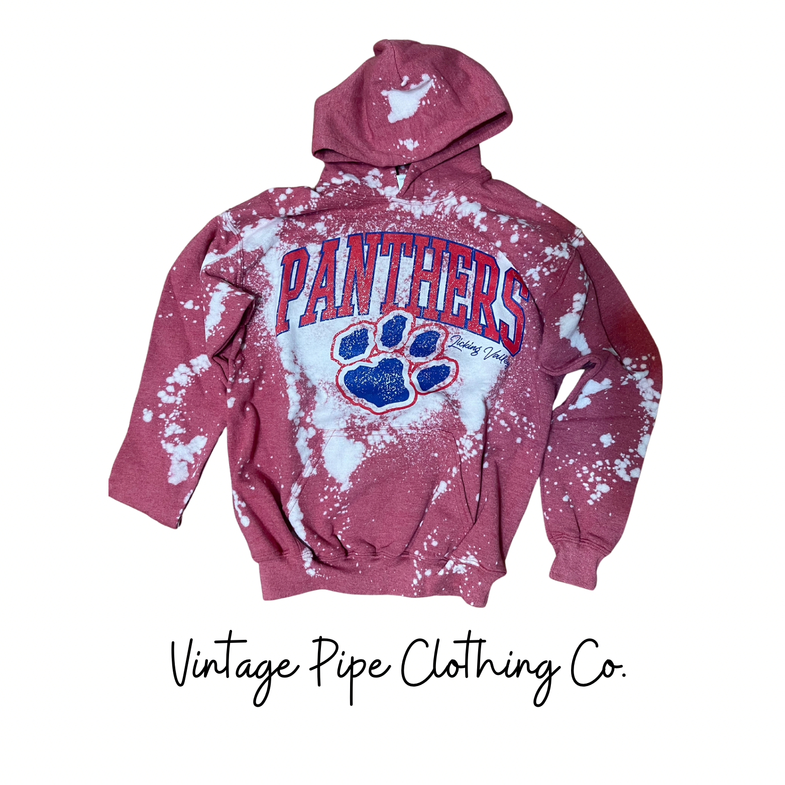 90’s Bleached Hoodie- Panthers