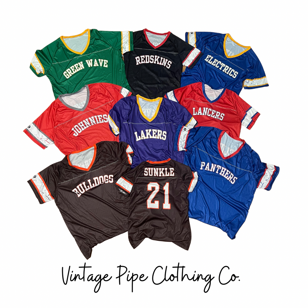 Custom Request Faux Football Jersey Tees