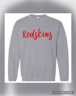 REDSKINS Puff sweatshirts GREY SWEATSHIRT WITH PUFF RED SCRIPT “REDSKINS”)