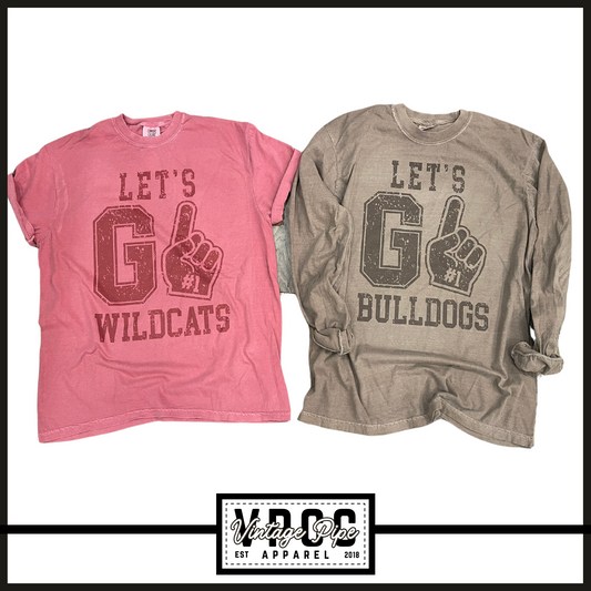 CUSTOM MASCOT- LET'S GO MASCOT TANKS, TEES, LONG SLEEVE TEES & SWEATSHIRTS