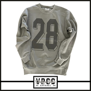 Custom Drop Shadow Comfort Color Crew Sweatshirt