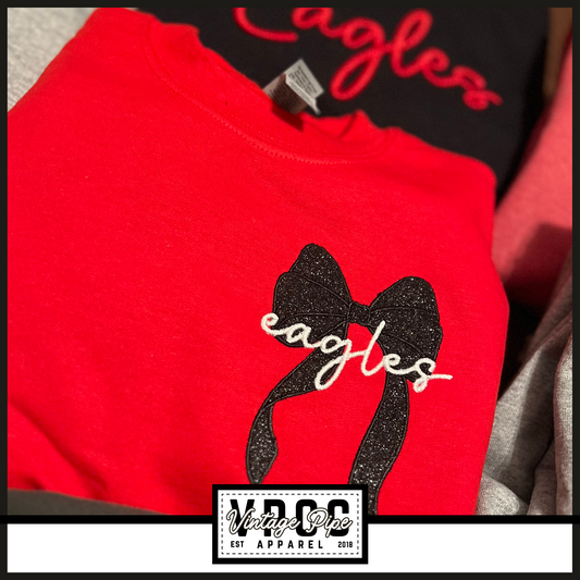 18000 CUSTOM Glitter Bow Embroidered Sweatshirts