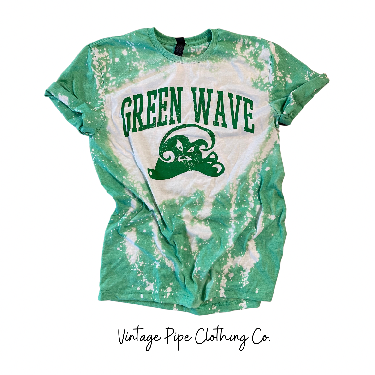 Green on Green Green Wave Tees 💚 (Bleached or not Bleached available!)