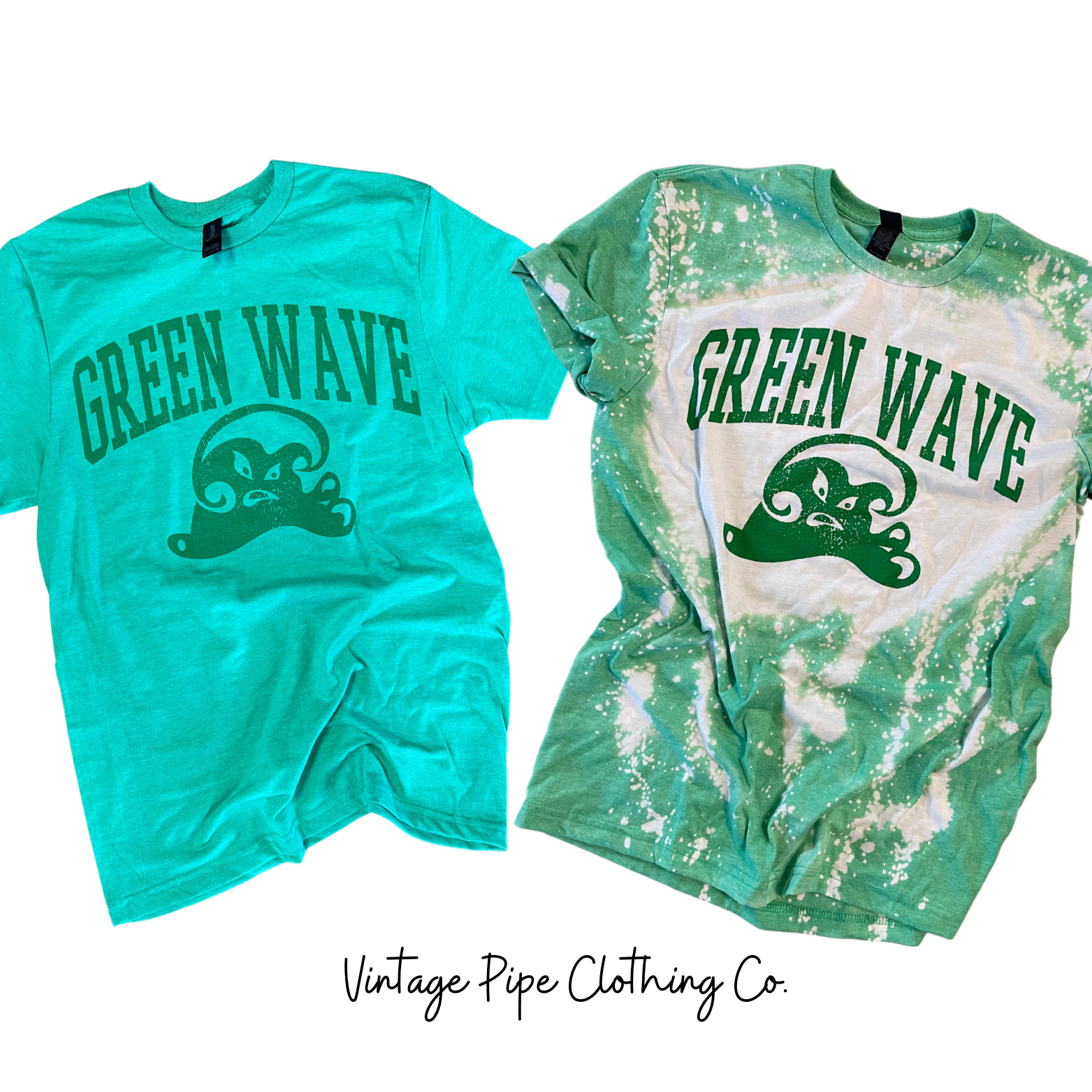 Green on Green Green Wave Tees 💚 (Bleached or not Bleached available!)