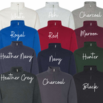 Custom Script Word or Name Puff 1/4 Zips