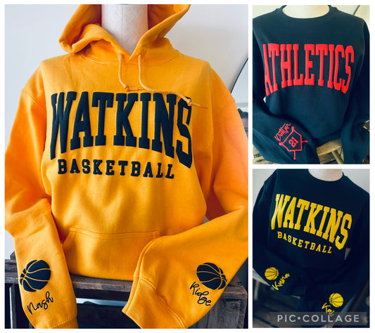 ARCHED PUFF TEES, CREWS AND HOODIES (YOUTH & ADULT)