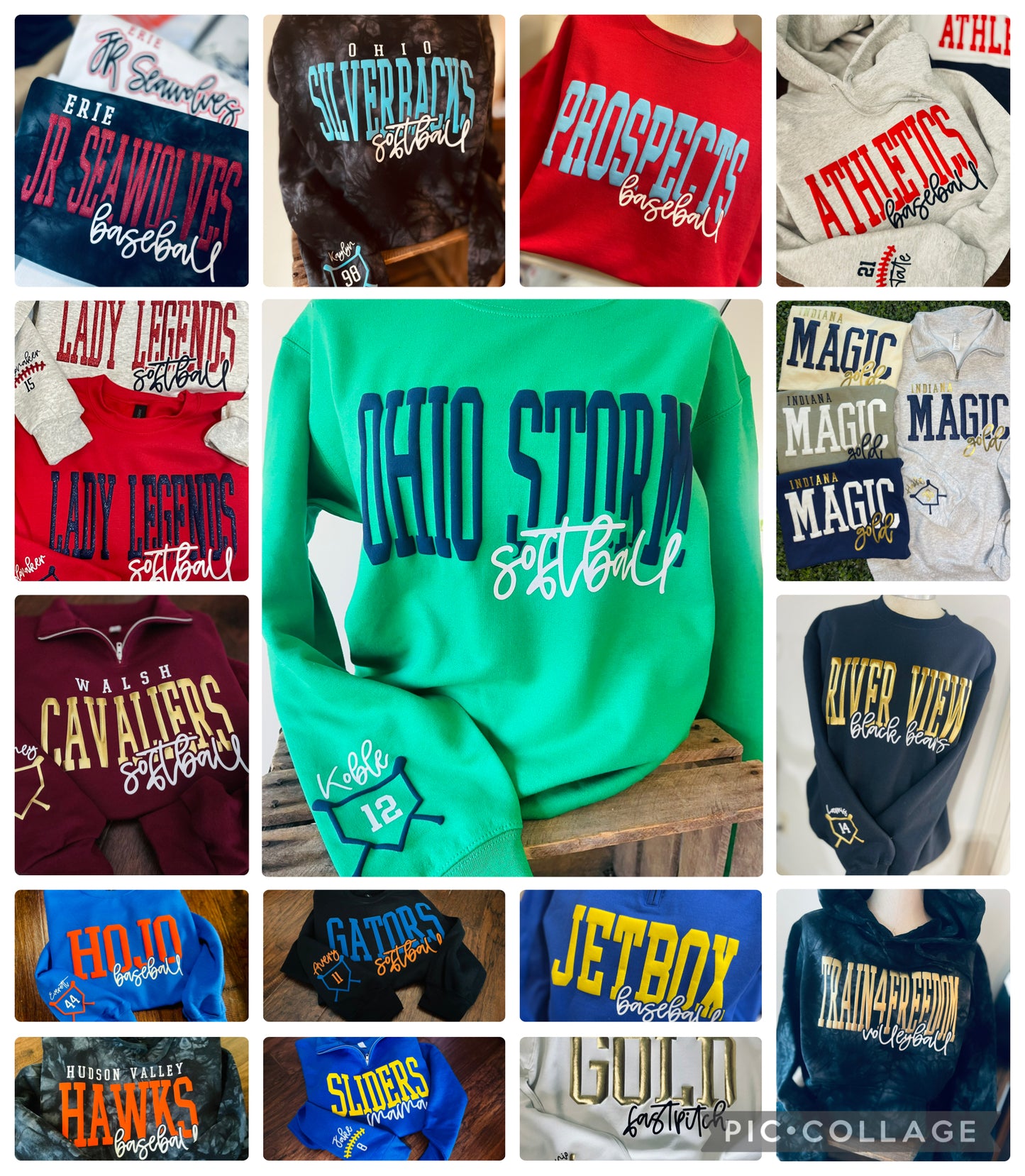 LAYERED PUFF TEES, CREWS AND HOODIES (YOUTH & ADULT)