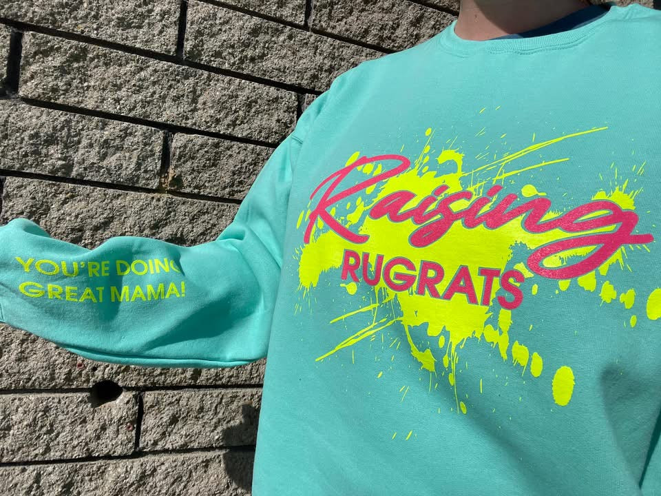 2X- RAISING RUGRATS CREW SWEATSHIRT- RTS