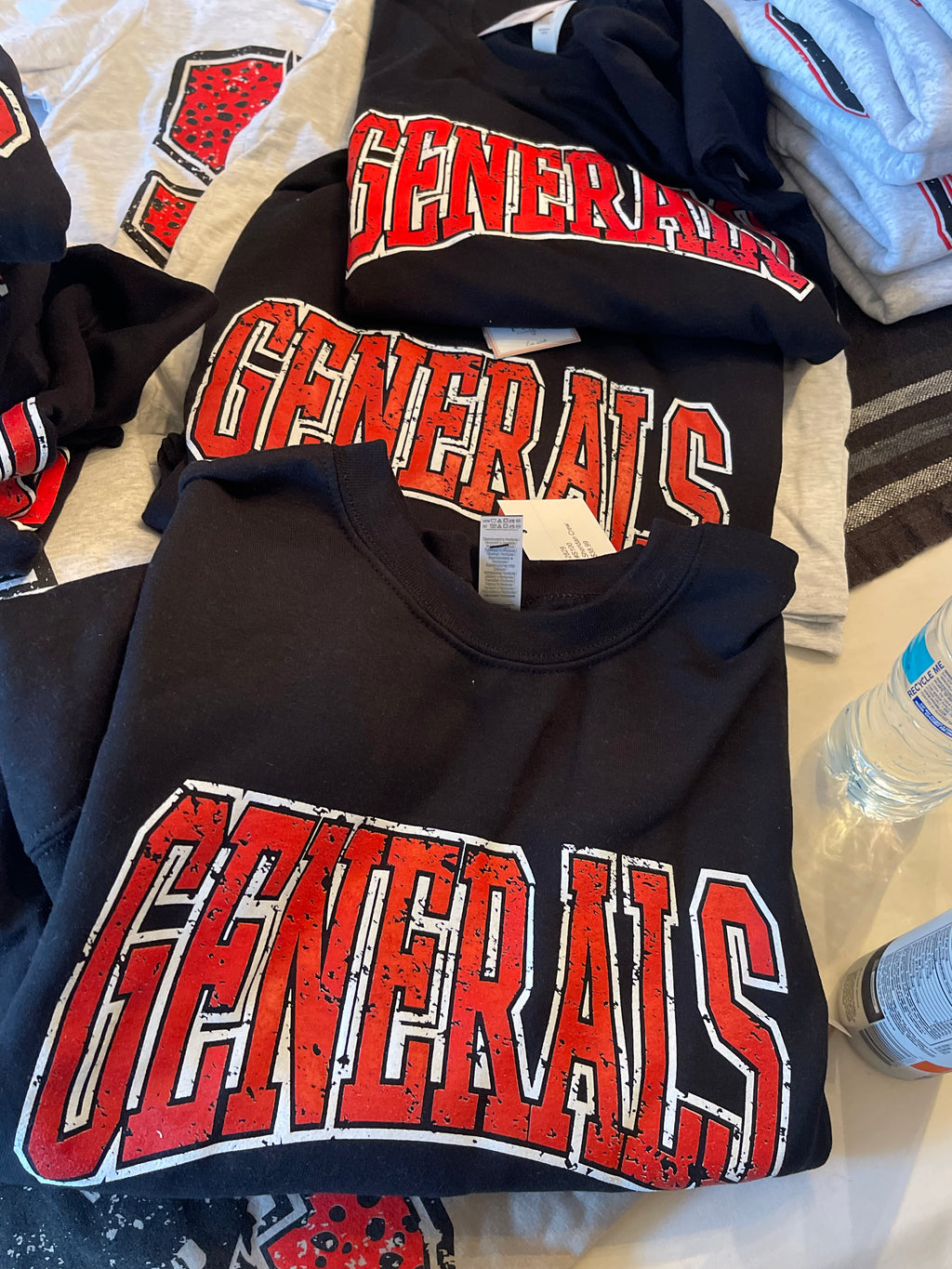 Black Distressed Generals Varsity Sweatshirts- RTS (YS-2, YM-2, YXL-1)