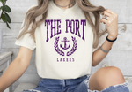 Natural Distressed Millersport Lakers "The Port" Tee