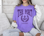 Comfort Color Distressed "The Port" Millersport Lakers Tee- Violet