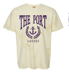Comfort Color Distressed Millersport Lakers "The Port" Tee- Blast Citron