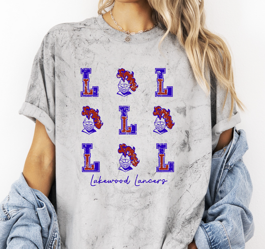 # Comfort Color Lakewood Lancers Coquette Unisex Short Sleeve Tee & Crew Sweatshirt-DTG