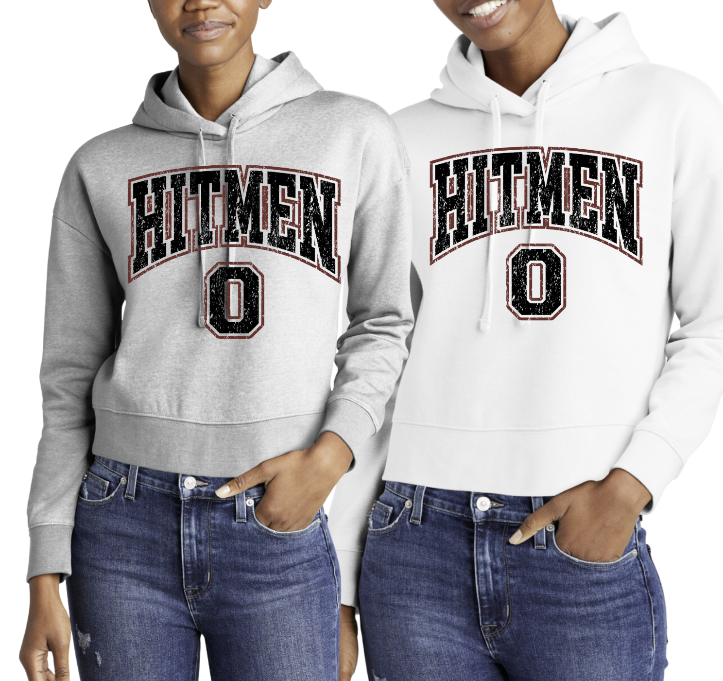 DT6101 OHIO HITMEN- WOMEN'S CROP Hoodie (this runs approx 1 size small depending how you prefer fit)- THROWBACK O
