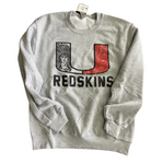 ADULT SMALL- U REDSKINS MASCOT- CREW SWEATSHIRT- RTS