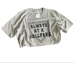 ADULT 2X- ALWAYS AT A BALLPARK- STONE TEE- RTS