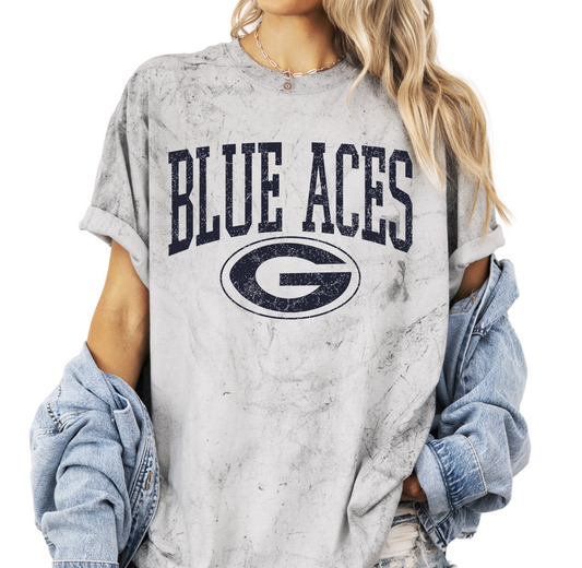 1745-BLUE ACES- TEES & SWEATSHIRTS- Black Blast