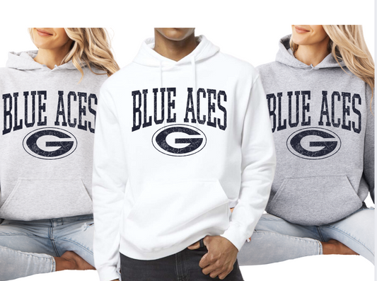 18500-BLUE ACES- UNISEX ADULT HOODIES