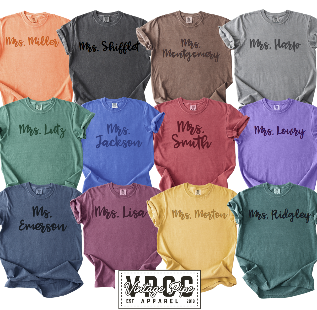 CUSTOM NAME TEACHER TEES