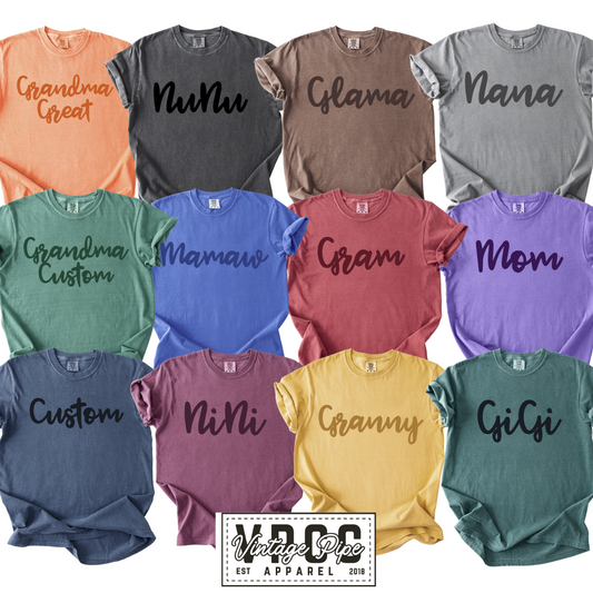 CUSTOM NAME TONE ON TONE TANKS, TEES AND SWEATSHIRTS