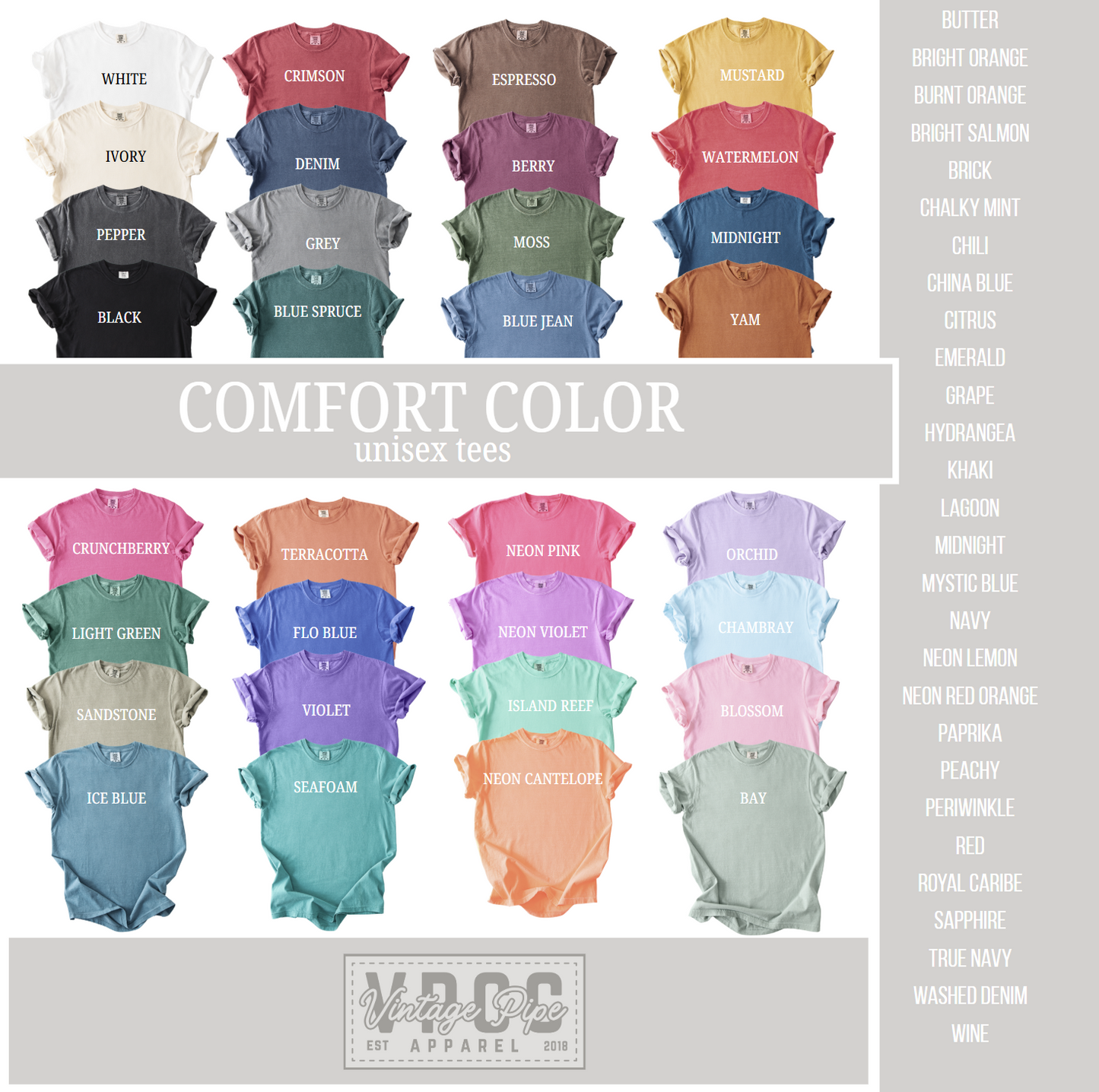 BISON SCRIPT GLITTER PUFF *COMFORT COLOR* TANKS, TEES AND LONG SLEEVE TEES